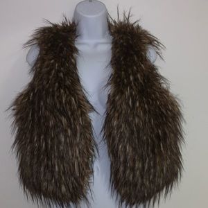 Brown Faux Fur Vest